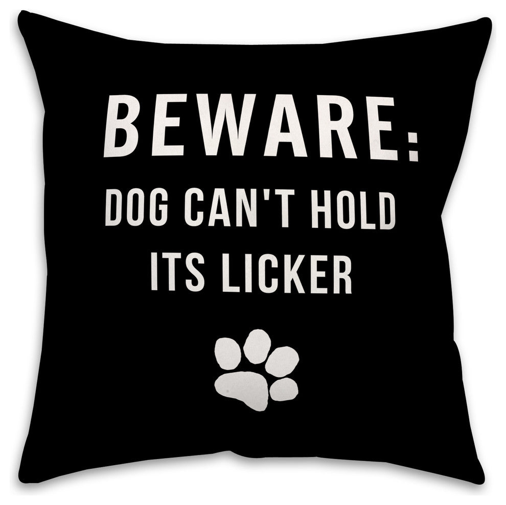 Dog Licker 16x16 Spun Poly Pillow