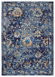 5' X 8' Blue And Ivory Dhurrie Area Rug
