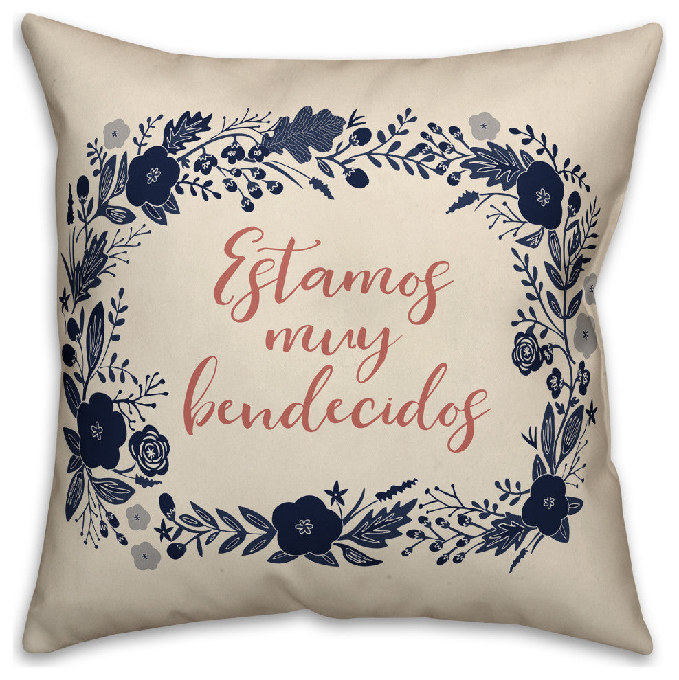 Estamos Muy Bendecidos 18x18 Spun Poly Pillow
