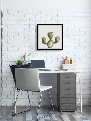 "Cactus Arms" Framed Painting Print, 24x24