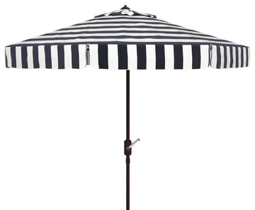 Safavieh Elsa Fashion Line 11' Round Umbrella, Black/White