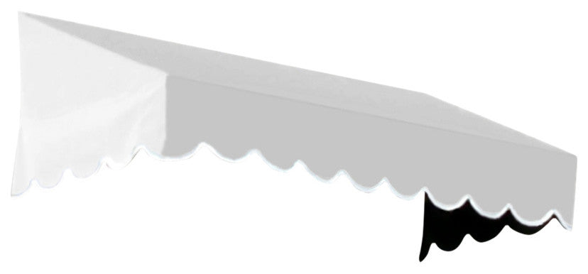 Awntech 4' San Francisco Acrylic Fabric Fixed Awning, White