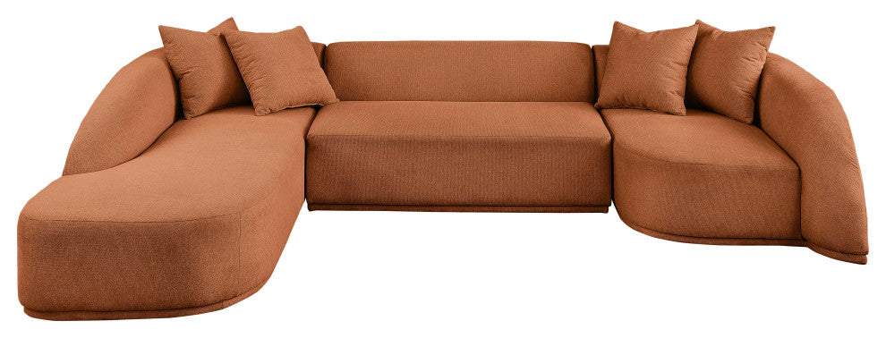 Rita Upholstered 3pc. Sectional, Cognac