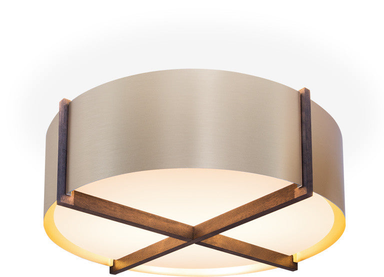 Plura 18 Pendant, Walnut, Rose Gold, Gu-24 Socket