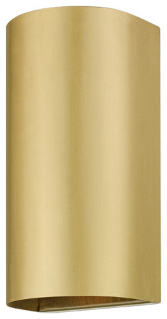 Bond 1 Light Satin Gold Outdoor/Indoor ADA Medium Sconce