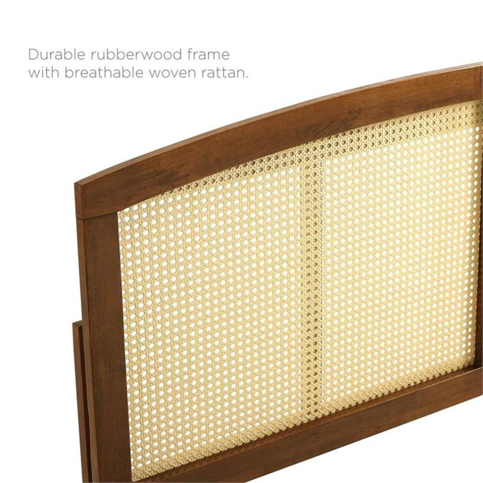 Halcyon Cane Full Headboard Walnut
