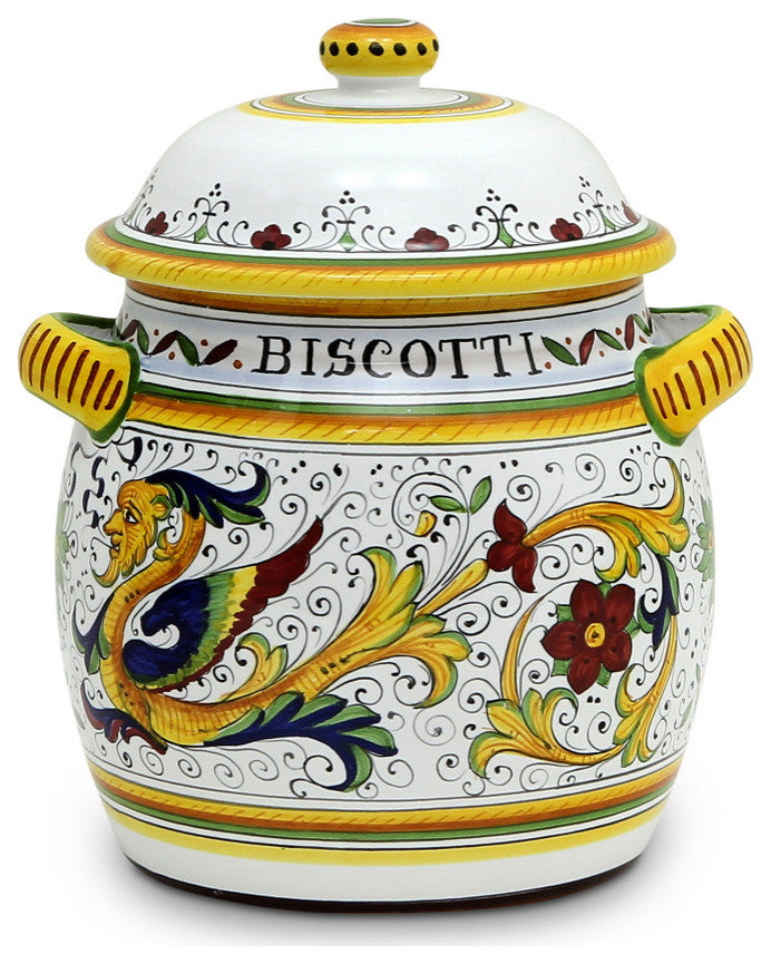 Raffaellesco, Traditional Deruta Biscotti Jar