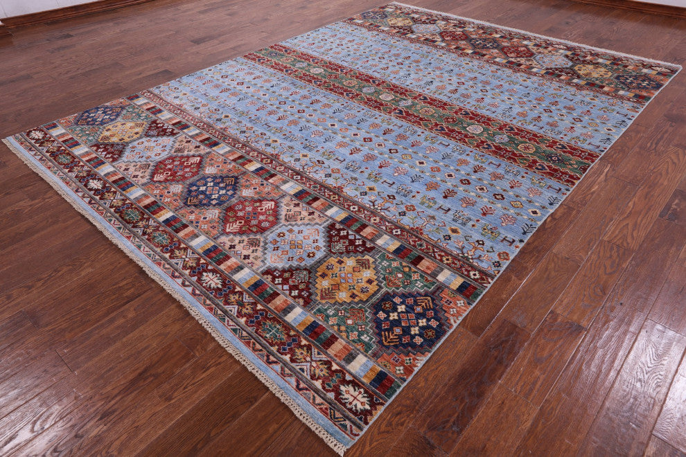 Handmade Tribal Persian Gabbeh Wool Rug 8' 2" X 11' 5" Q7663