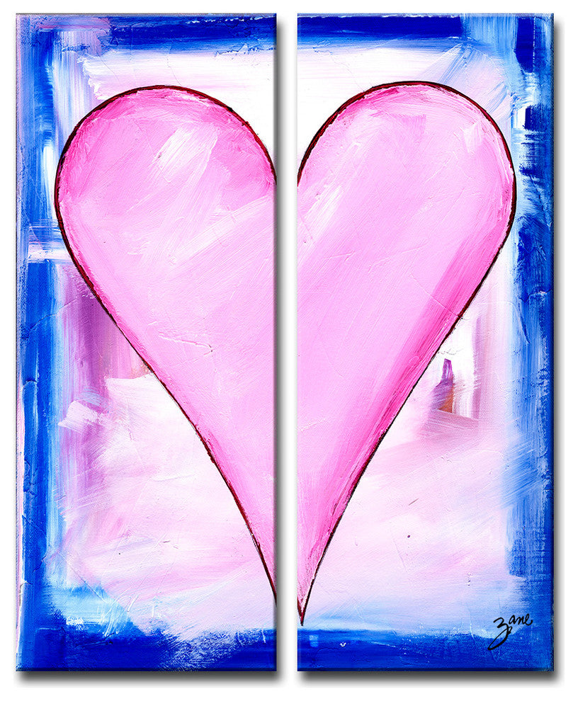 Heartwork "Rose" 2-Piece Canvas Art Set, 40"x16"