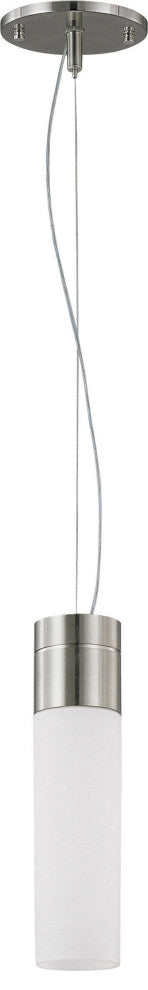 Nuvo Link 1-Light LED Tube Pendant Brushed Nickel