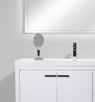 Helix Mirror Free Standing 5X/1X, Chrome W/ Black Stem
