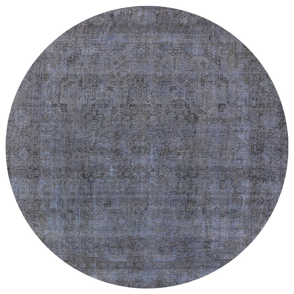 Ahgly Company Indoor Round Mid-Century Modern Area Rugs, 4' Round
