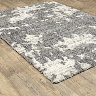 Ashton Distressed Shag Grey/Ivory Area Rug, 6.7X9.6