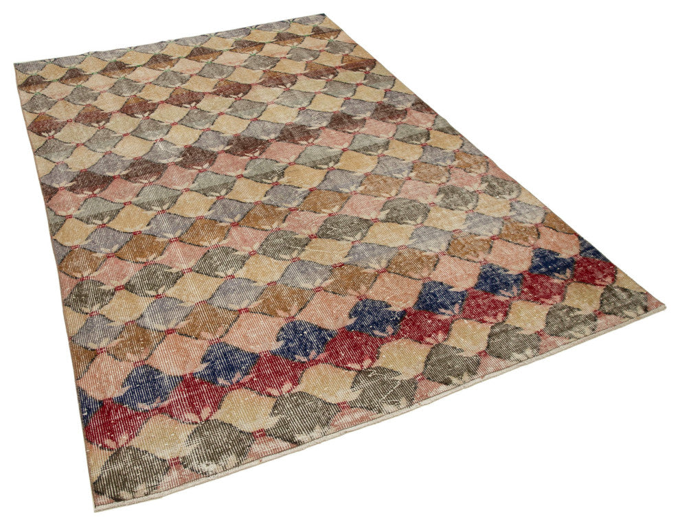 Rug N Carpet - Handwoven Turkish 5' 5'' x 7' 9'' Contemporary Vintage Rug