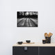 Primitive Wall Decor: Black & White Canvas Photo Print Winter Shadows, 18" X 24"