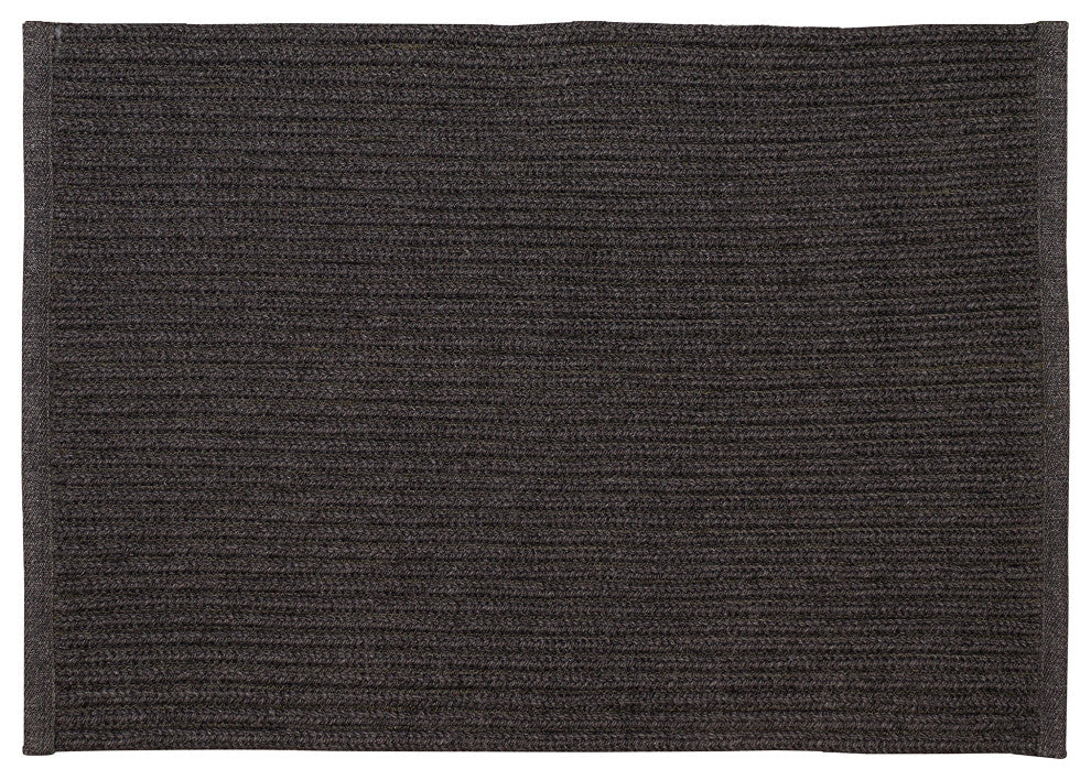 Calais Solid Indoor/Outdoor Rug, Charcoal, 2'x3'