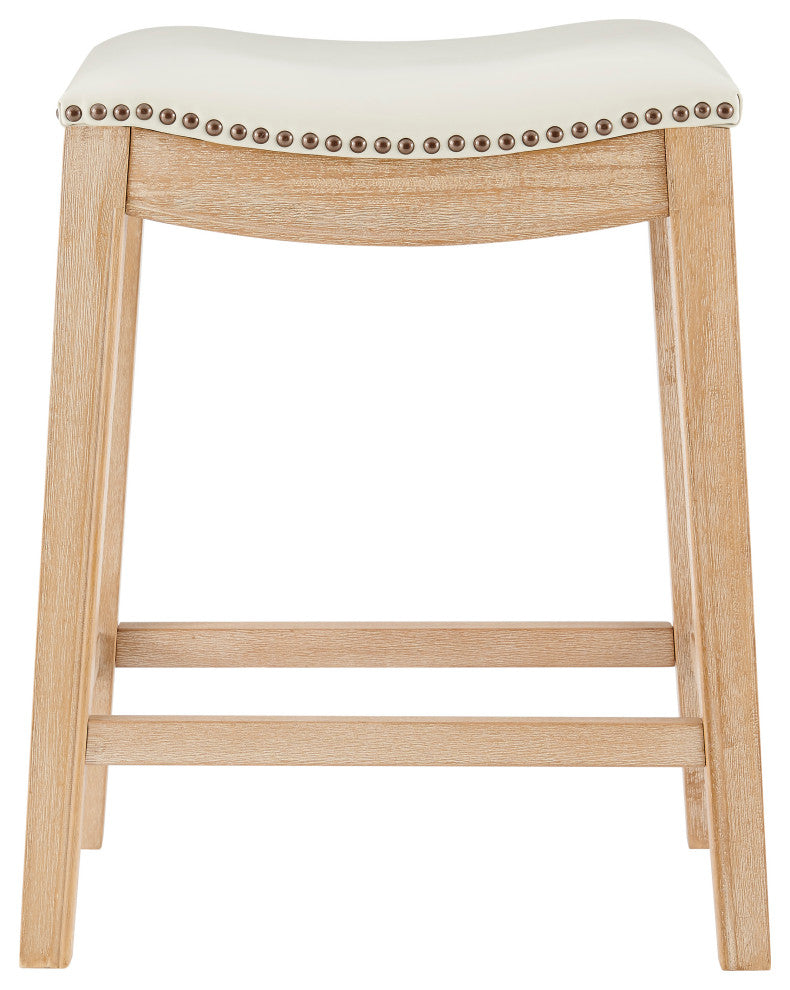 Elmo KD Counter Stool, Borneo Bone, Faux Leather
