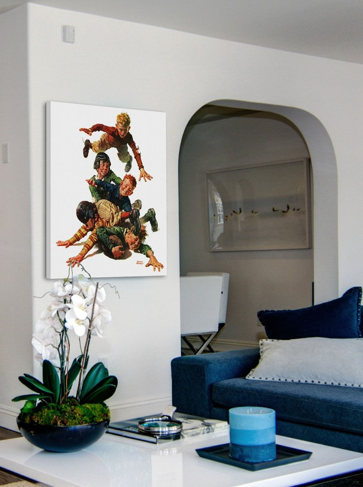 "Tackle" Painting Print on Canvas by Frederic Stanley