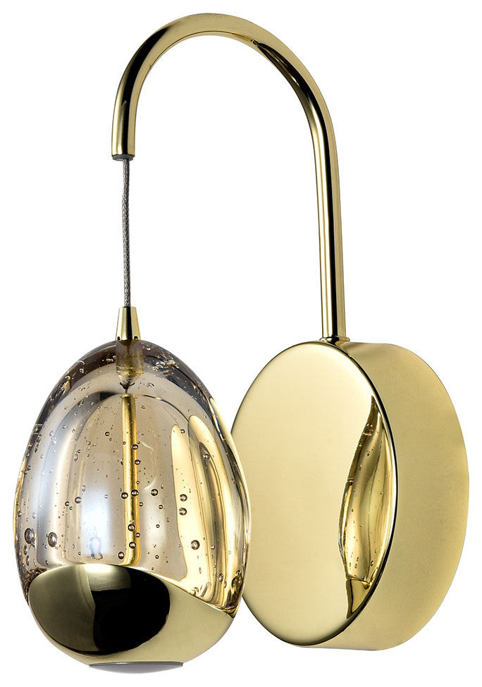 Venezia ETL Certified Integrated LED Wall Sconce Lighting Fixture, Gold