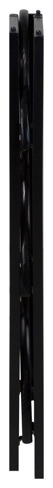 3-Shelf Corner Folding Bookcase, Black