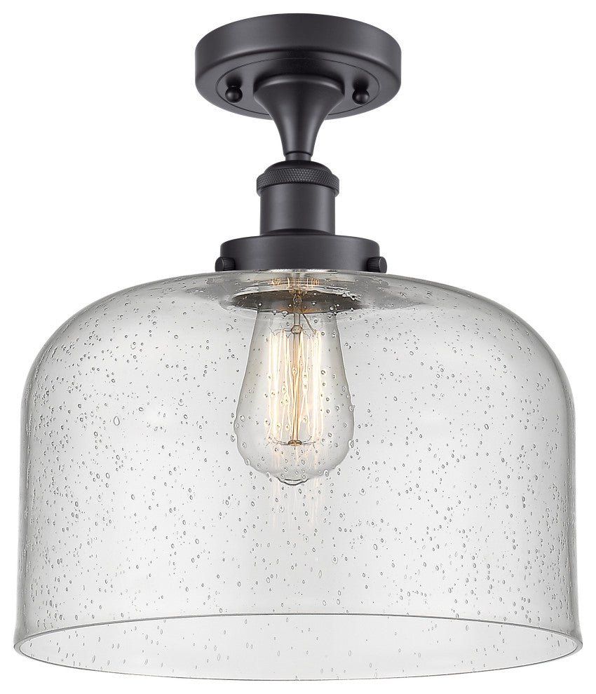 Innovations Lighting 916-1C-BK-G74-L X-Large Bell 1 Light Semi-Flush Mount
