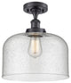 Innovations Lighting 916-1C-BK-G74-L X-Large Bell 1 Light Semi-Flush Mount
