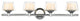 Innovations 311-4W-PC-CLW-LED 4-Light Bath Vanity Light, Polished Chrome