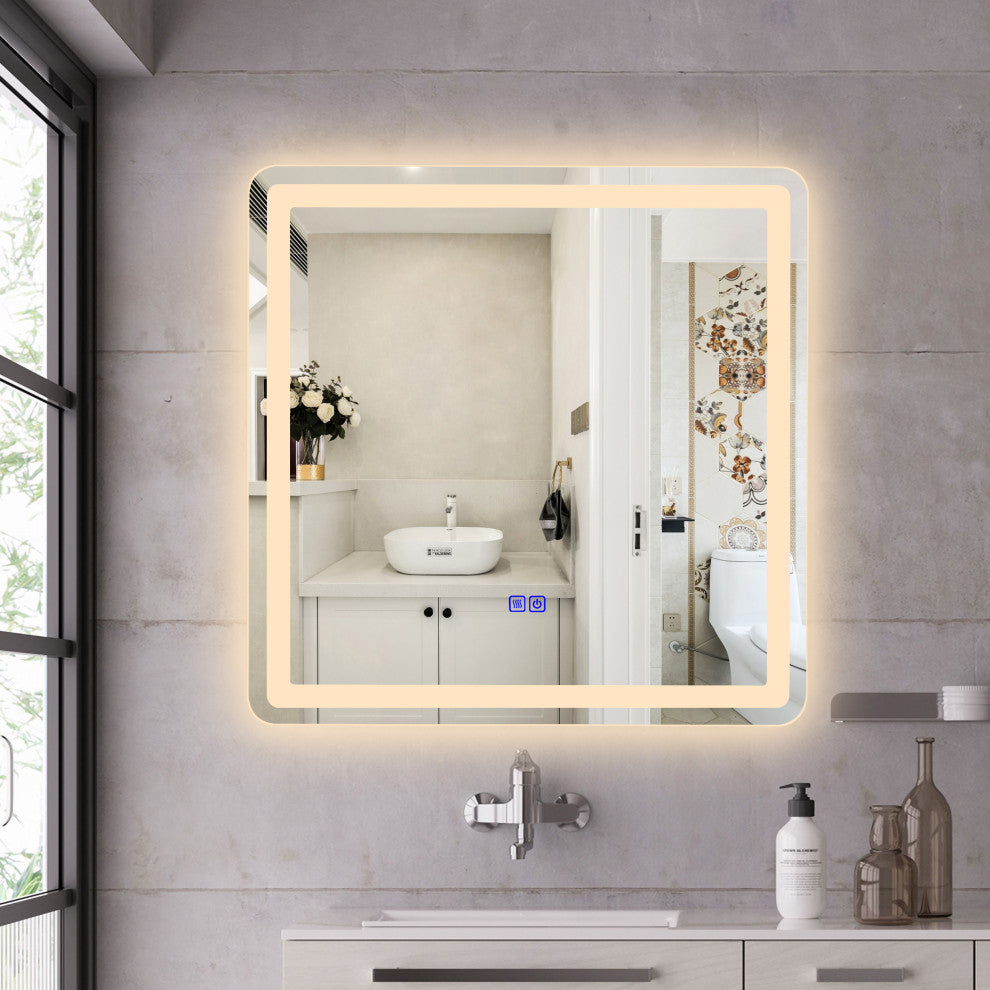 CHLOE Lighting SPECULO Back Lit LED Mirror 4000K, Warm White, 24"