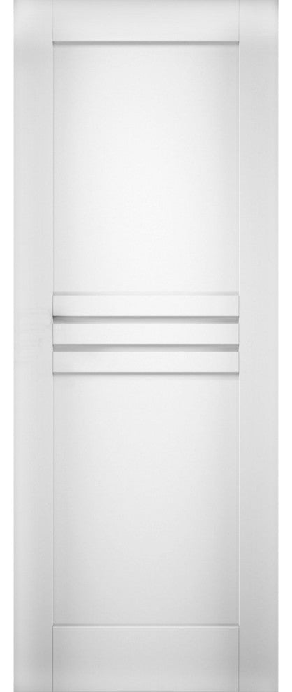 Slab Door Panel / Mela 7444 White Silk / Finished Doors, 24" X 84"