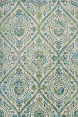Stella Ivory/Teal Parisian Rug, 3'3"x4'11"
