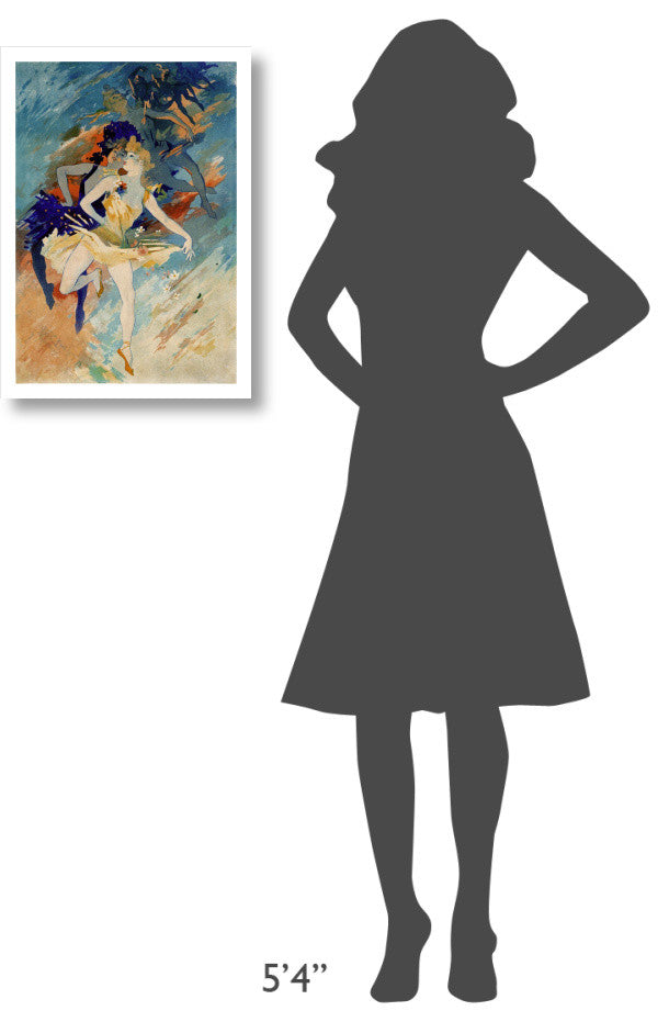 "Les Arts / La Danse" Digital Paper Print by Jules Cheret, 17"x24"