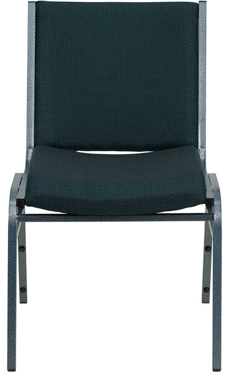 Hercules Series Heavy Duty Green Patterned Fabric Stack Chair