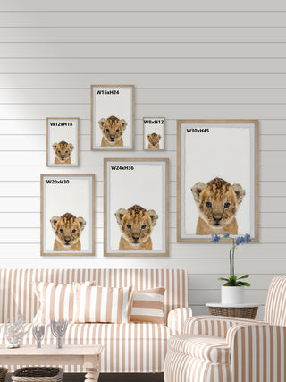 "Little Simba" Framed Painting Print, 12x18