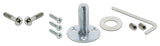 Single Craftsman Plate With Round Clear Cottage Knob, Satin Nickel