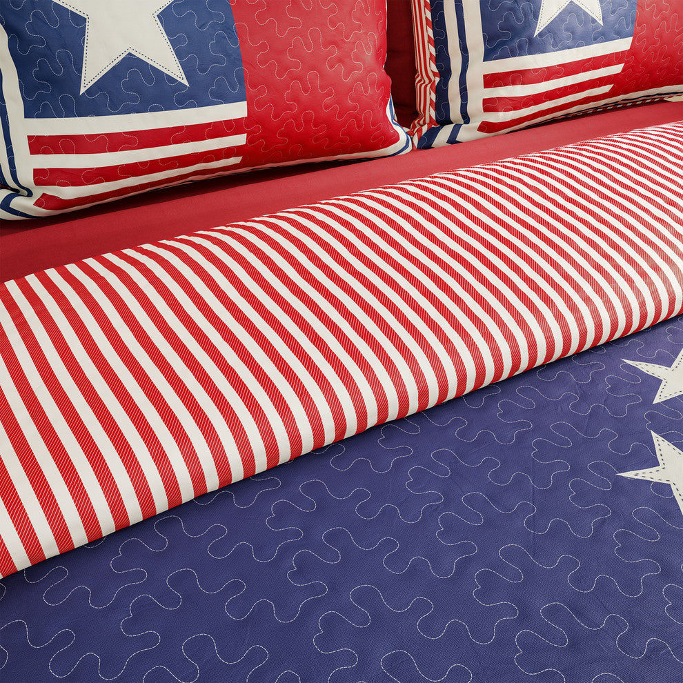 LHC Glory Bound Americana Flag Bed Set, Twin Xl