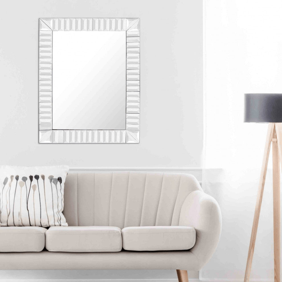 Clear Rectangle Accent Glass Mirror