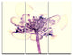 "Fractal Flower Light Pink" Digital Metal Wall Art, 3 Panels, 36"x28"