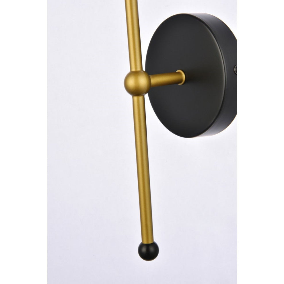 Living District Keely 1-LT Wall Sconce LD2356BKR, Black