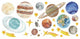 Watercolor Planets Peel And Stick Giant Wall Decals