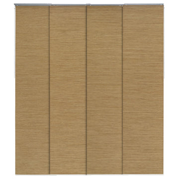 Adjustable Sliding Panel Track Blind 45.8"-86" W x 96" L, Zen, Pecan