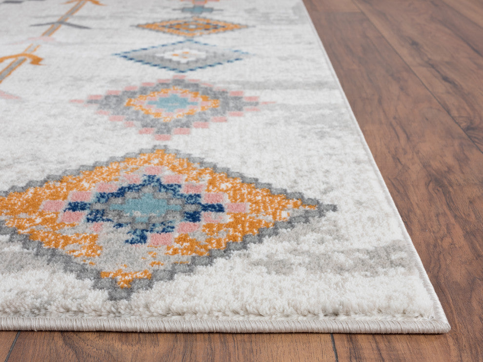 Abani Porto Collection PRT190A Geometric Moroccan Inspired Multi Color Area Rug