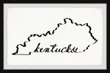 "Kentucky Outline" Framed Painting Print, 12x8