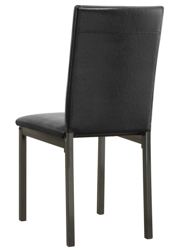 Set of 2 Side Chairs, Black Finsih