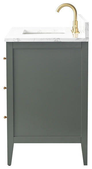 Vanity Art Freestanding Vanity, Vintage Green, 42", Single Sink, Golden Brushed