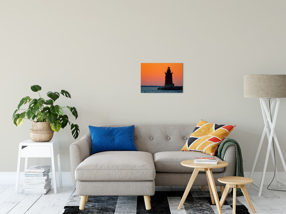 Sunset at Henlopen State Park 3 Coastal Canvas Wall Art Print, 12" X 16"
