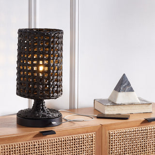 Safavieh Knowles Table Lamp With USB Port Black