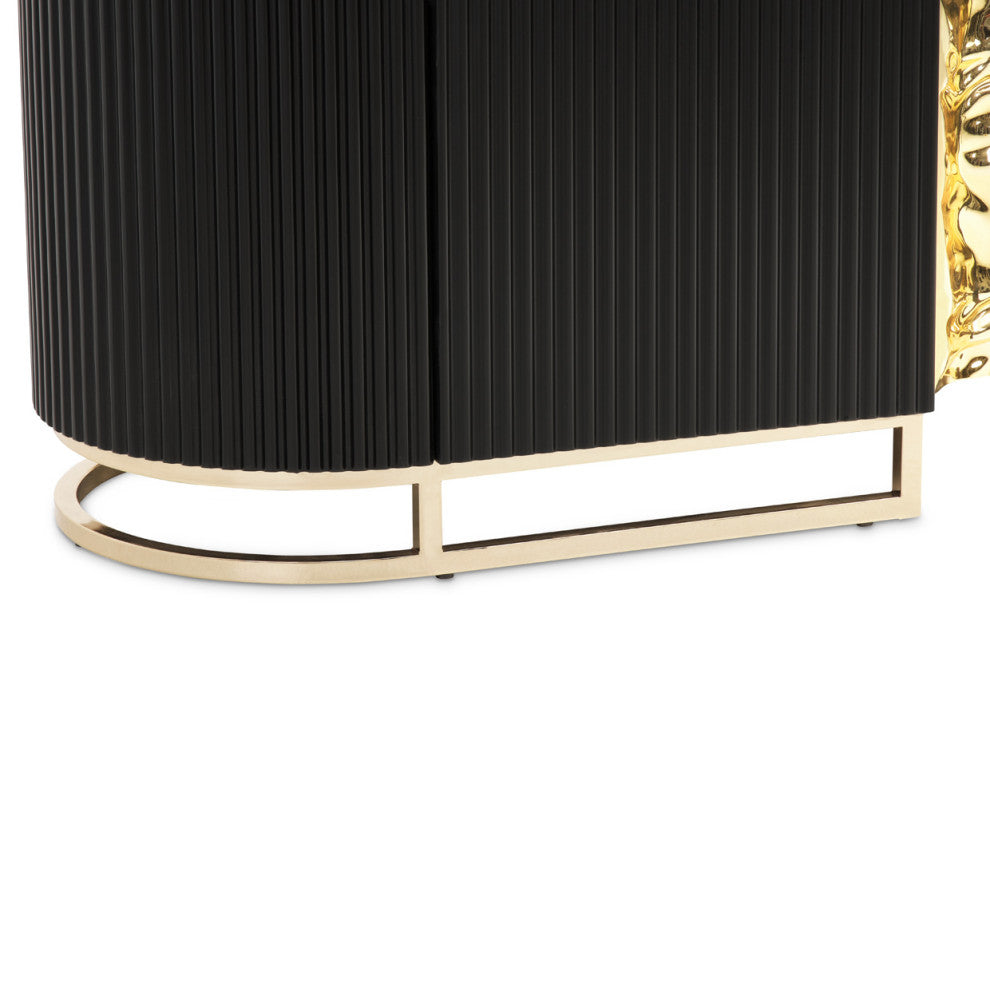 Lisbon Media Cabinet, Silken Matte Black