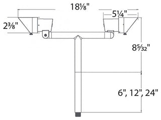 Mini Accent LED 12V Double Path-Light 3000K, Bronzed Brass