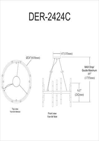 24-Light Transitional Wagon Wheel Chandelier Derry, Matte Black/Aged Brass
