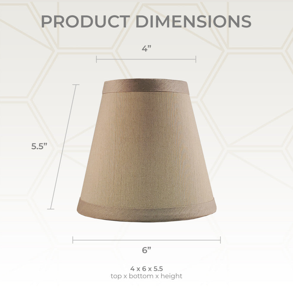Royal Designs Empire Flame Clip On Chandelier Lamp Shade, Gray, Multiple Sizes